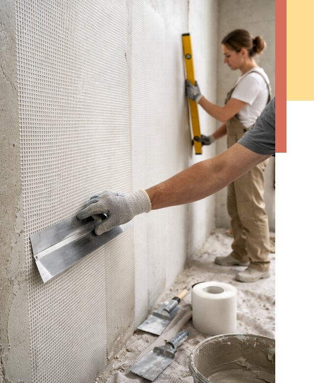 Армирование стен стеклосеткой в Екатеринбурге от 3280 руб. под ключ | ОТДЕЛОЧНИК-Ктр