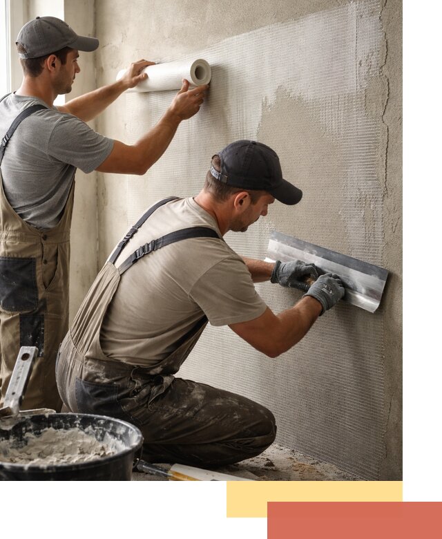 Армирование стен стеклосеткой в Екатеринбурге для прочной отделки