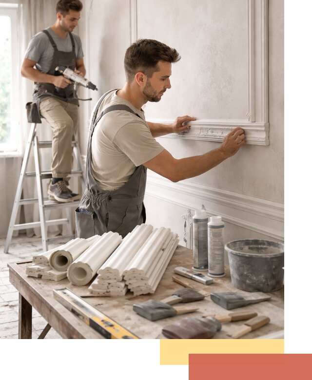 Монтаж лепнины на стены в Екатеринбурге профессионально и качественно