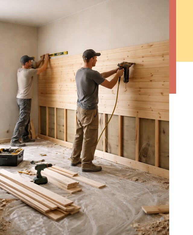 Монтаж деревянной вагонки на стены в Екатеринбурге от 7687 руб. | Услуги монтажа вагонки | ОТДЕЛОЧНИК-Ктр