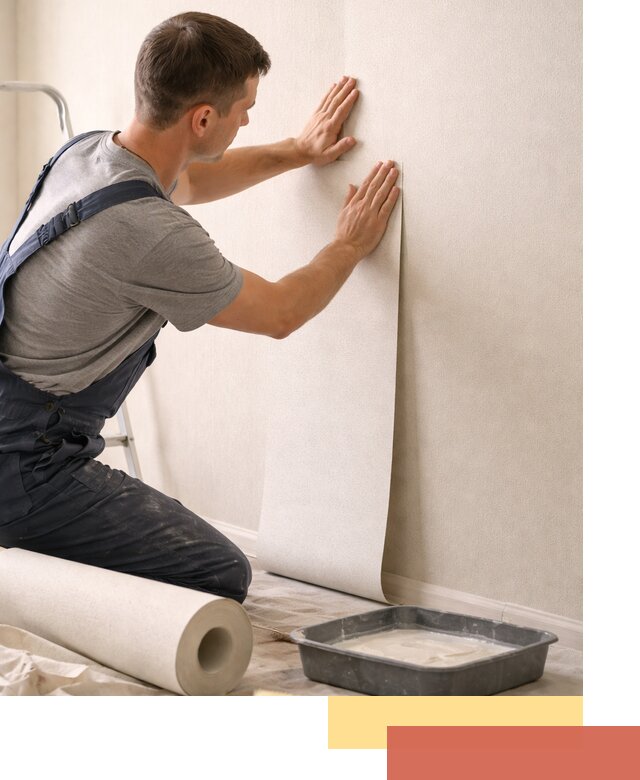 Поклейка флизелиновых обоев в Екатеринбурге качественно и быстро