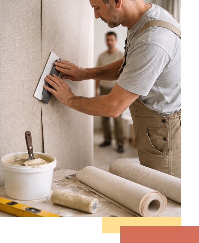 Поклейка текстильных обоев в Екатеринбурге профессионально и аккуратно