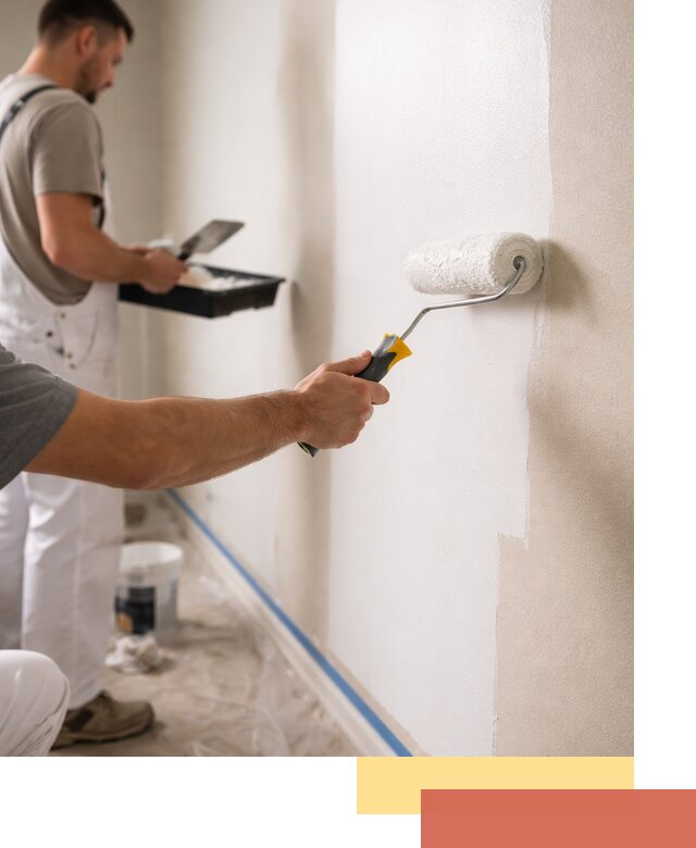 Покраска стен акриловой краской профессионально в Екатеринбурге