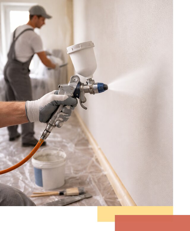 Покраска стен краскопультом в Екатеринбурге быстро и качественно