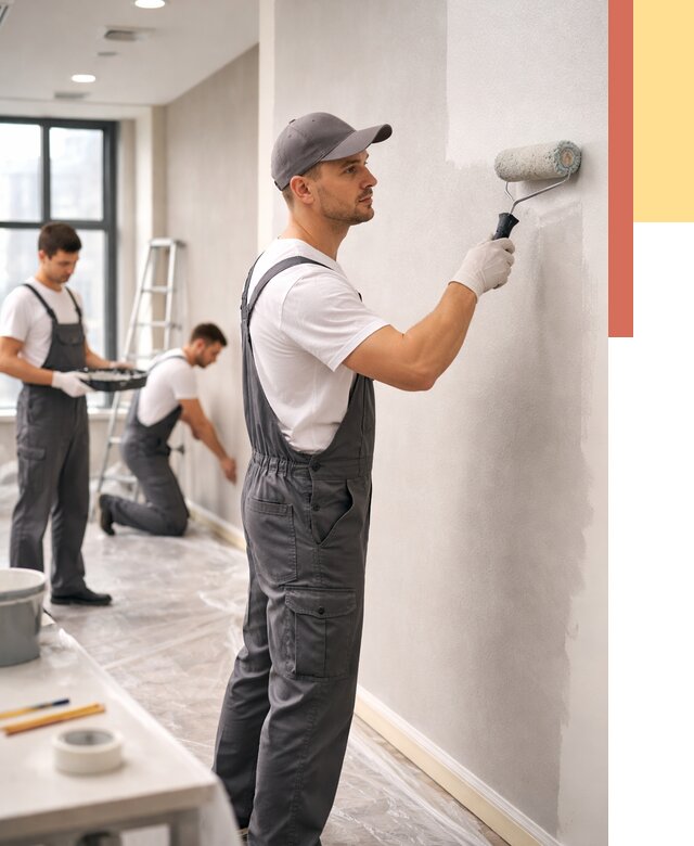 Покраска стен в офисе в Екатеринбурге от 8712 руб. — быстро и недорого | ОТДЕЛОЧНИК-Ктр