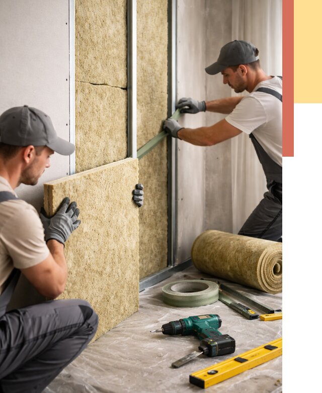 Шумоизоляция стен в Екатеринбурге под ключ от 1896 руб. | ОТДЕЛОЧНИК-Ктр