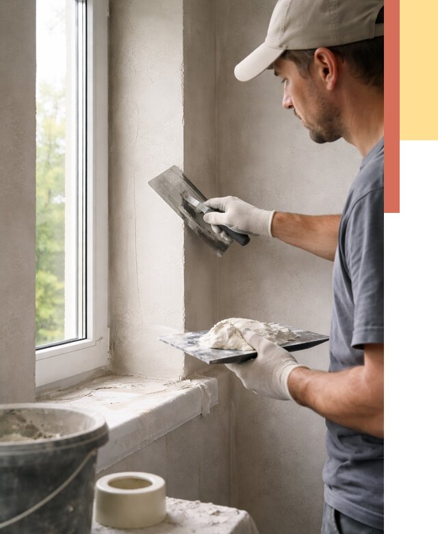 Штукатурка откосов в Екатеринбурге от 4612 руб/м² — услуги и выравнивание под ключ | ОТДЕЛОЧНИК-Ктр