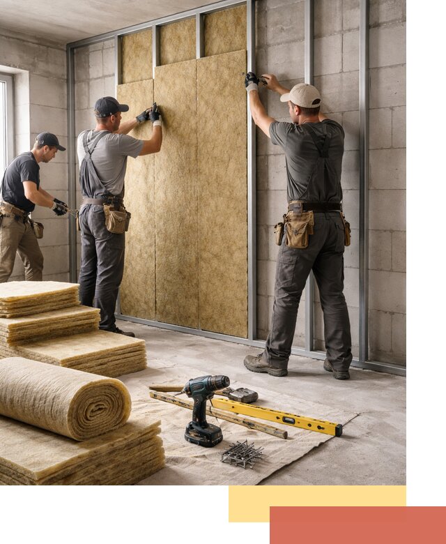 Шумоизоляция перегородок из блоков в Екатеринбурге — монтаж и защита шумоизоляцией