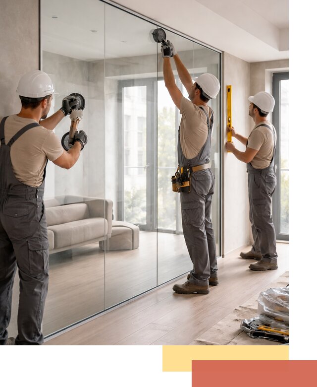 Перегородки из закаленного стекла в Екатеринбурге для офисов и квартир