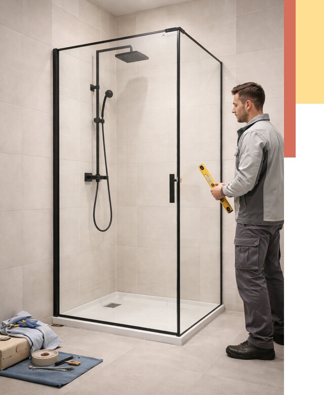 Стеклянные перегородки для душа в Екатеринбурге от 12811 руб. | Монтаж под ключ — ОТДЕЛОЧНИК-Ктр