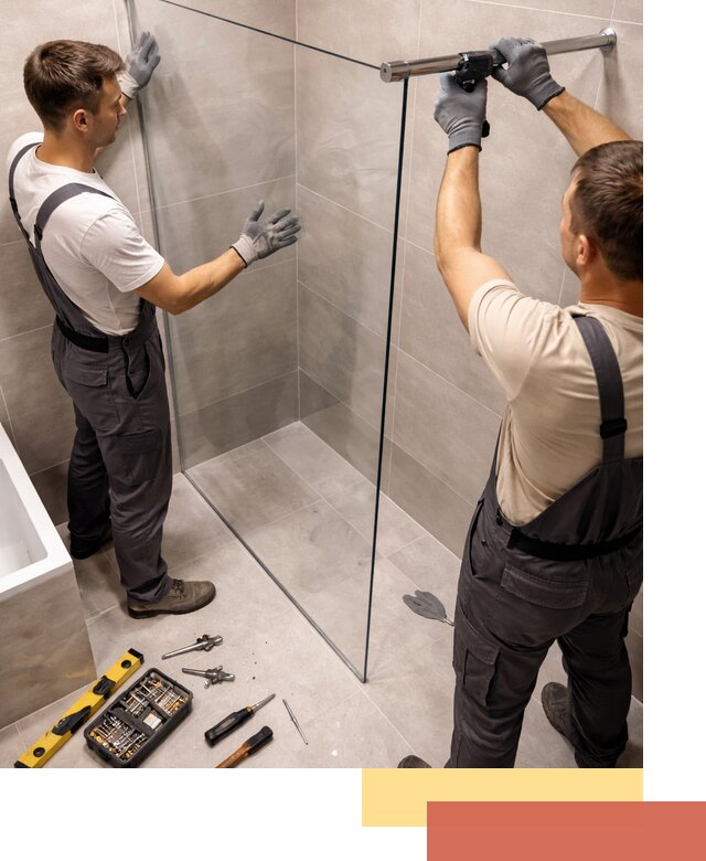 Стеклянные перегородки для душа в Екатеринбурге — изготовление и монтаж