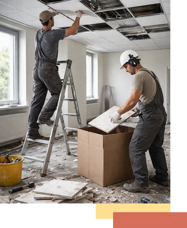 Демонтаж потолочной плитки в Екатеринбурге быстро и аккуратно