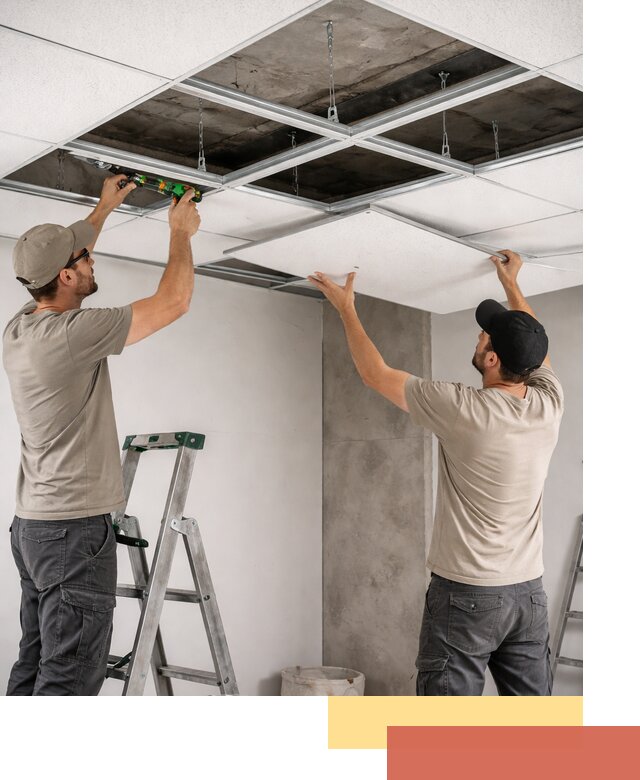 Монтаж потолка Армстронг под ключ в Екатеринбурге