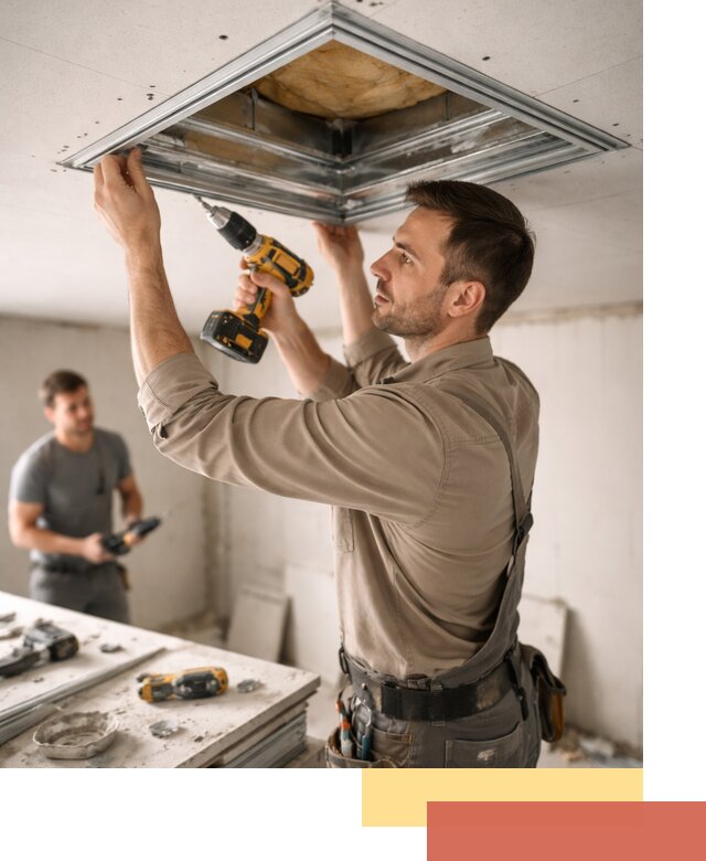 Монтаж люка в потолок из ГКЛ в Екатеринбурге