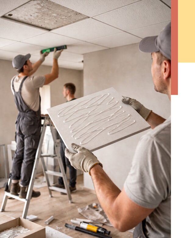 Монтаж потолочной плитки в Екатеринбурге от 4612 руб. — быстро и недорого | ОТДЕЛОЧНИК-Ктр